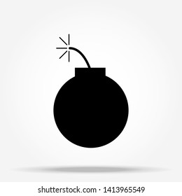 Bomb icon,vector illustration. Flat design style. vector bomb icon illustration isolated on White background, bomb icon Eps10. bomb icons graphic design vector symbols.