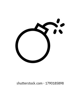 Bomb icon,vector illustration. Flat design style. vector bomb icon illustration isolated on White background, bomb icon Eps10. bomb icons graphic design vector symbols.