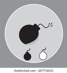 Bomb icon,vector illustration. Flat design style. eps 10