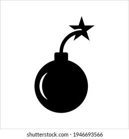 Icono de bomba,ilustración vectorial. Diseño plano. ilustración de icono de bomba vectorial aislada en fondo blanco, modificable en color