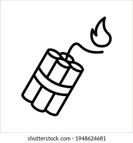 Bombensymbol, Vektorgrafik. Flaches Design. Vektorbombe-Symbol einzeln auf weißem Hintergrund, farbeditierbar