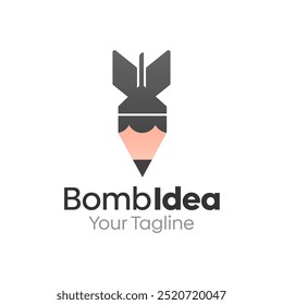 Plantilla de diseño de logotipo de idea de bomba. Bueno para empresas, agencias, comunidad y Organización