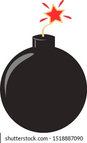 Bomba, ilustración, vector sobre fondo blanco.