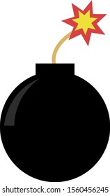 Bombe, Illustration, Vektorgrafik auf weißem Hintergrund.