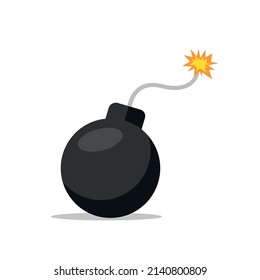 Bomb Isolated On White Background Cartoon Stock Vector (Royalty Free ...