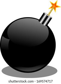 Bomb isolated over white