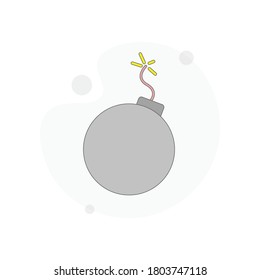 bomb isolated vector flat illustration