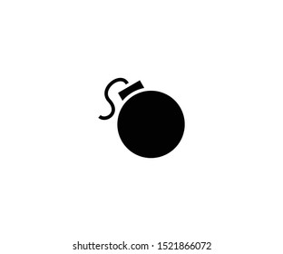 Bomb isolated vector icon. Bomb vector illustration