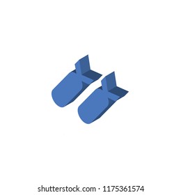 Bomb isometric left top view 3D icon
