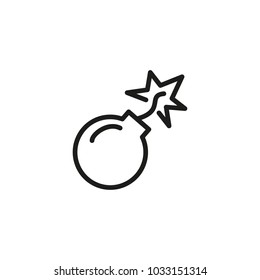 Bomb line icon