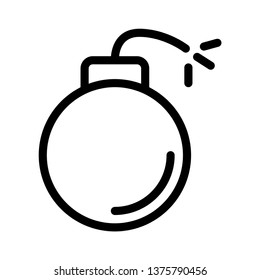 bomb line icon