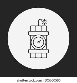 bomb line icon