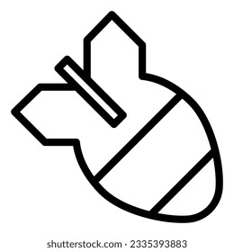 Bomb line icon. Air bomb vector illustration isolated on white. Missile outline style design, designed for web and app. Eps 10