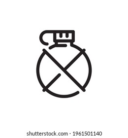 Icono de línea de bomba, dinamita y peligro. Icono de bomba. Ilustración vectorial. Aislado.