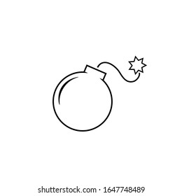 Icono de línea de bomba, ilustración vectorial. Diseño plano. ilustración del icono de la bomba vectorial aislada en fondo blanco 