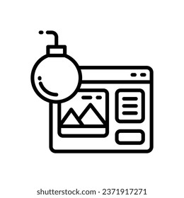 bomb line icon. vector icon for your website, mobile, presentation, and logo design.