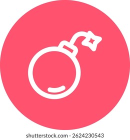 Vektordesign der Bombenlinie
