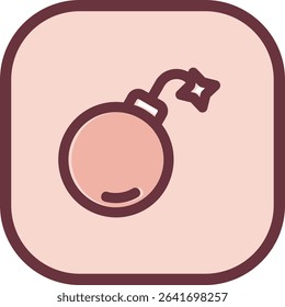 Bomb Line vector Icon Design