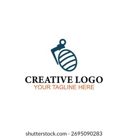 Diseño del logotipo de la bomba, logotipo del Vector, diseño del logotipo de la ilustración
