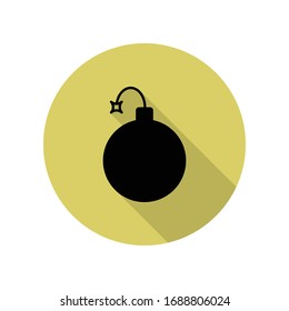 icono de la sombra larga bomba. Glifo simple, vector plano de iconos web para ui y ux, sitio web o aplicación móvil