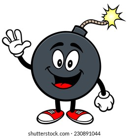 Bomb Mascot Waving
