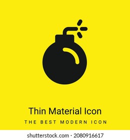 Bomb minimal bright yellow material icon