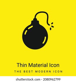 Bomb minimal bright yellow material icon