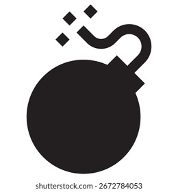 Bomb Modern Vector Icon – Minimal Illustration Symbol Template for Web Mobile App UI Design