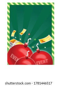 Bomb Money Event Background Illustrator