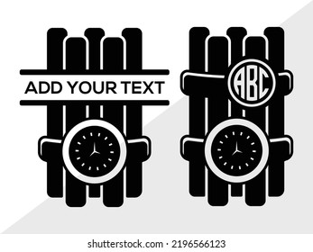 Bomb Monogram SVG Printable Vector Illustration