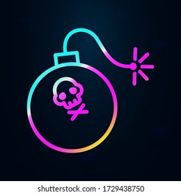 bomb nolan icon. Simple thin line, outline vector of Pirate icons for ui and ux, website or mobile application