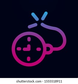 Bomb o'clock nolan icon. Simple thin line, outline vector of Mix icons for ui and ux, website or mobile application