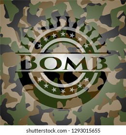 Bomb on camo texture