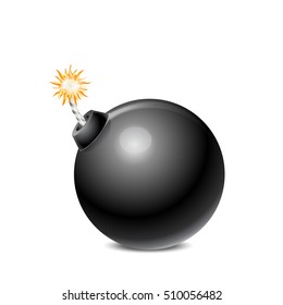 Bomb On White Background.