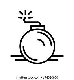 Bomb outline icon