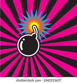 bomb pink and black background