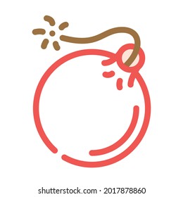 vector de icono de color pirata de bomba. cartel pirata de bomba. ilustración de símbolo aislado