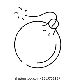 bomb pirate line icon vector. bomb pirate sign. isolated contour symbol black illustration