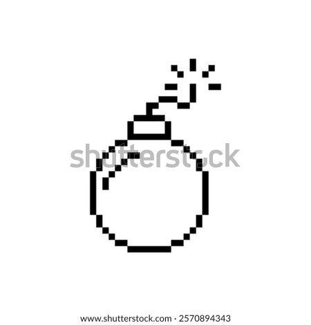 Bomb pixel icon simple design