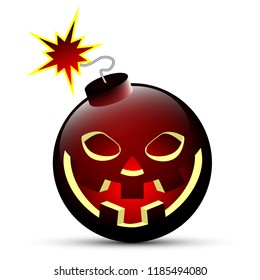 bomb pumpkin halloween