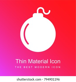 Bomb red and pink gradient material white icon minimal design