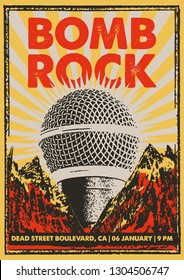 Bomb Rock Gig Poster Flyer Template