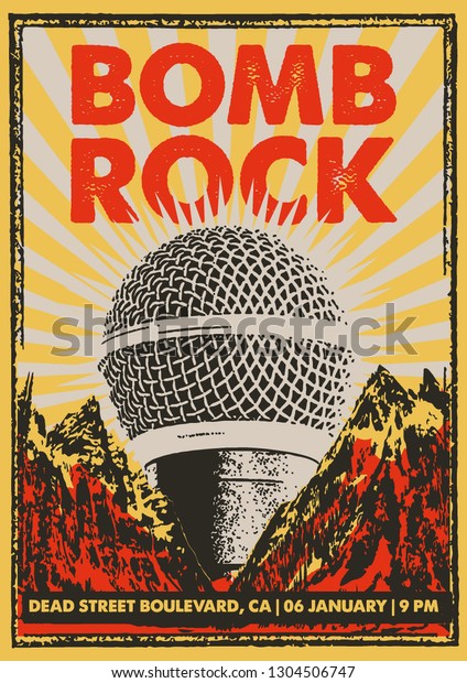 Bomb Rock Gig Poster Flyer\
Template