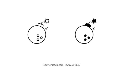 Icono de conjunto de bomba con fondo blanco Vector Ilustración de stock