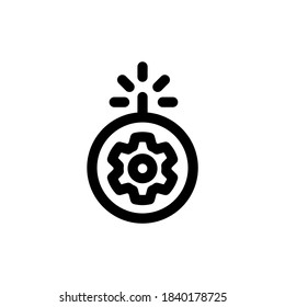 Bomb setting configuration, hurry Icon, Logo, Vector