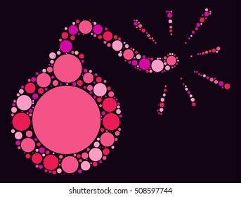 bomb shape vector design by color point
