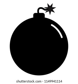 Bomb sign. flat design style. bomb icon on white background. simple illustration of bomb icon for web.