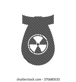 Bomb sign on white background. Vector illustration.