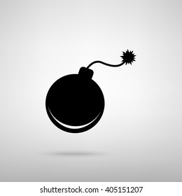 Bomb sign. Vector illustration