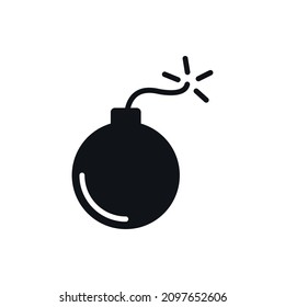 Bomb simple black vector icon.